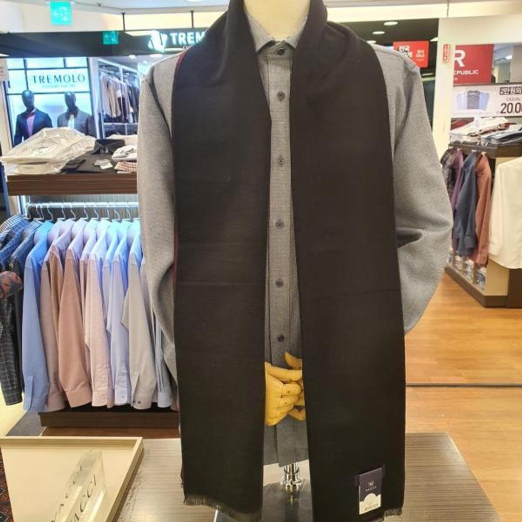 

Шарф двусторонний Bachi из смесовой шерсти, черный винный, VM1L4BR101_Филиал Пупхён