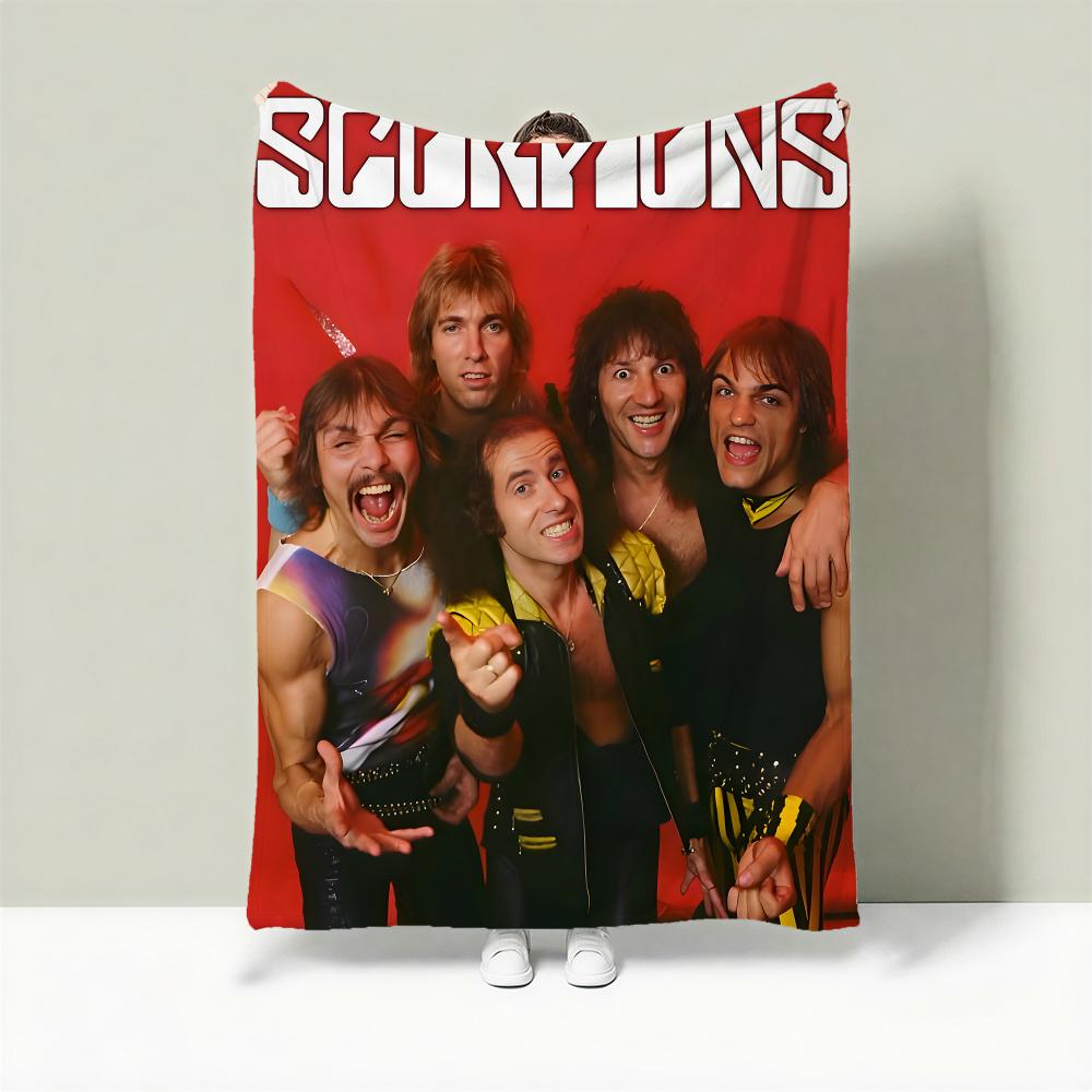 Band S-Scorpions Throw Lightweight 240g Flannel Blanket Soft Skin-friendly for Summer Cooling 75cmx90cm