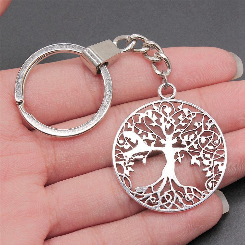 Tree of Life Nature Growth Pendant Antique Bronze Metal Keychain Trendy Gift for Nature Lovers