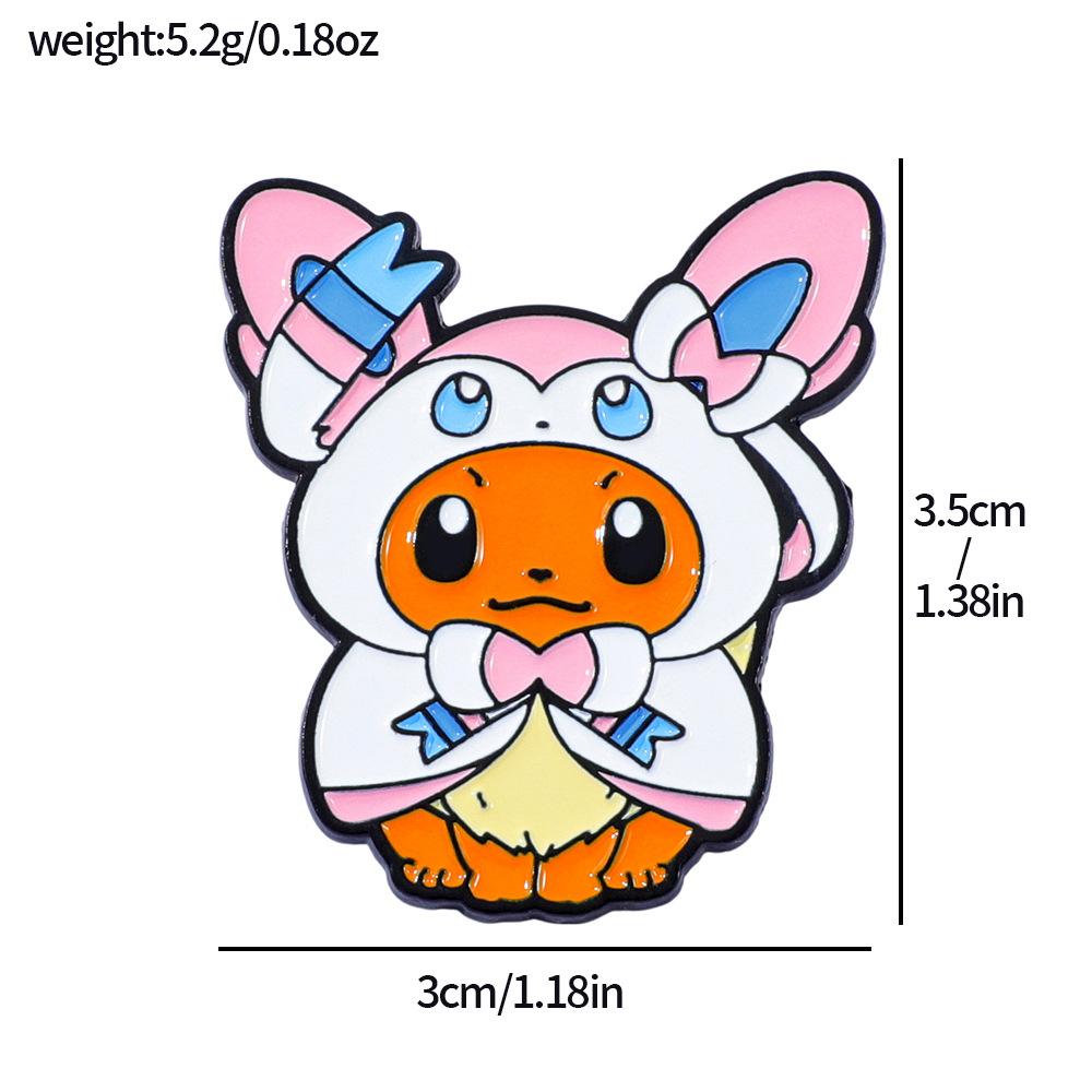 Japanese Anime Pokémon Metal Badge Pokémon Pokémon Pokémon Alloy Brooch