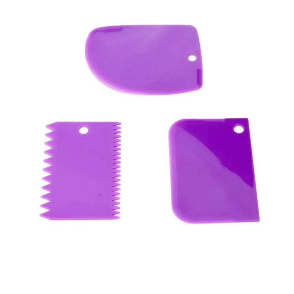 Cake Cream Scraper, Pasty Cutters, Irregular Teeth Edge DIY Smoother, 3PCS/Lot Dough Cake Cutter Slicer Spatula