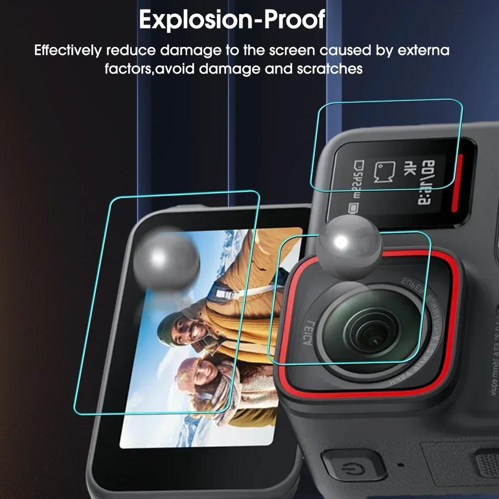 1-3Pack 9H Tempered Glass Lens Film for Insta360 Ace Pro Screen Protector for Insta 360 Ace Camera Anti-Scratch Protective Films