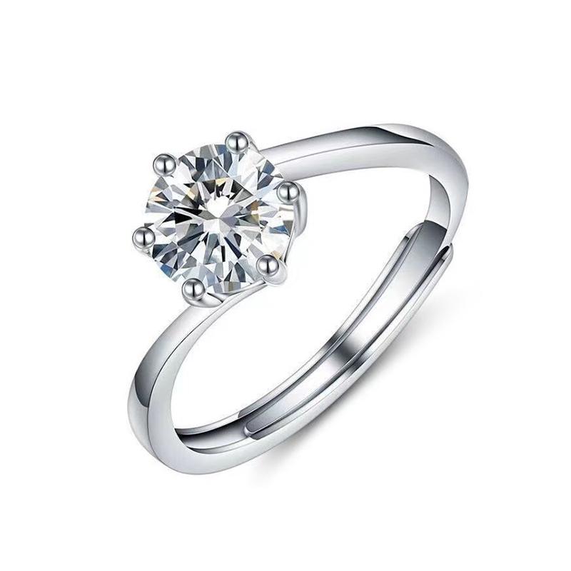 Diamond Ring For Woman Beautiful Simulated Moissanite Finger Ring  Noble Wedding Party Jewelry