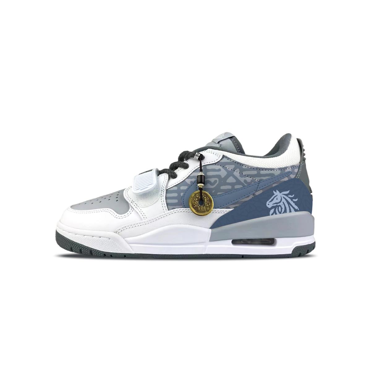 

Jordan Legacy 312 Low top Vintage Basketball Shoes Men s Gray CD7069-005(Team478-) 44.5