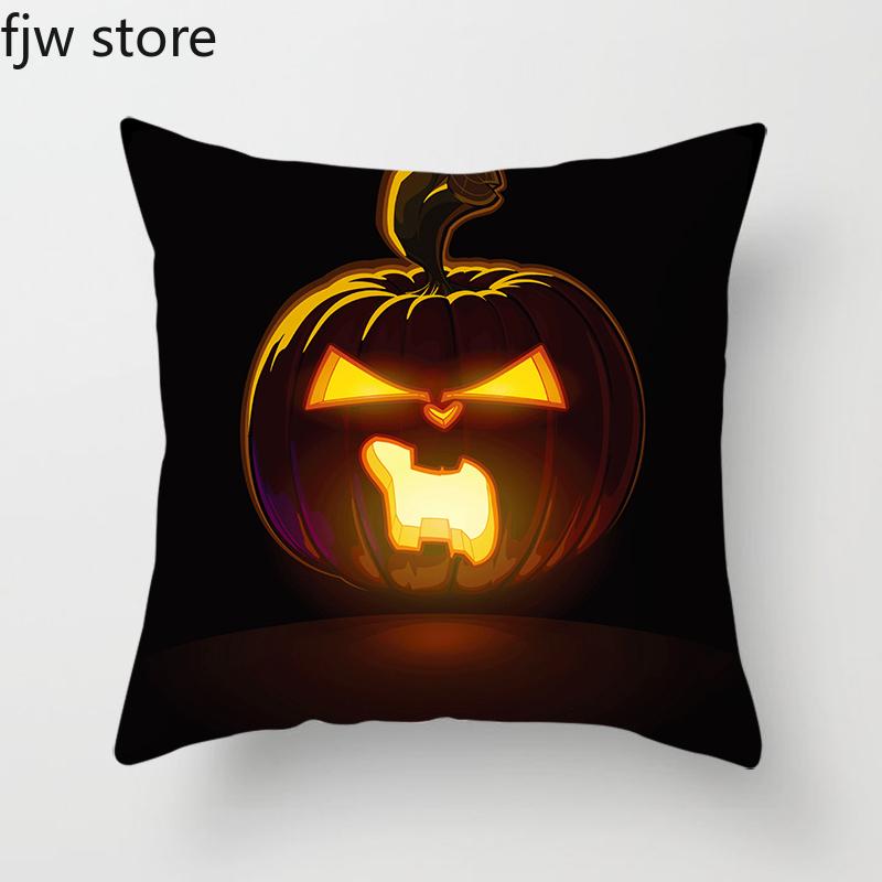 Halloween Decoration Pillowcase Pumpkin Ghost Face Party Sofa Cushion Cover Bedroom Home Decor 45x45cm