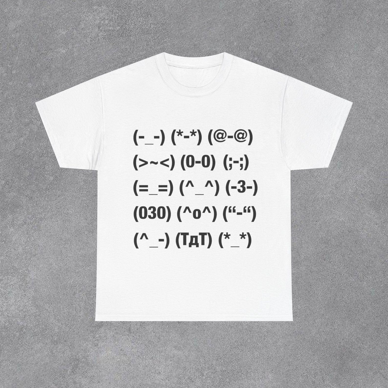 Kaomoji Emoticon Y2K Cyber Internet Graphic Tee 4XL