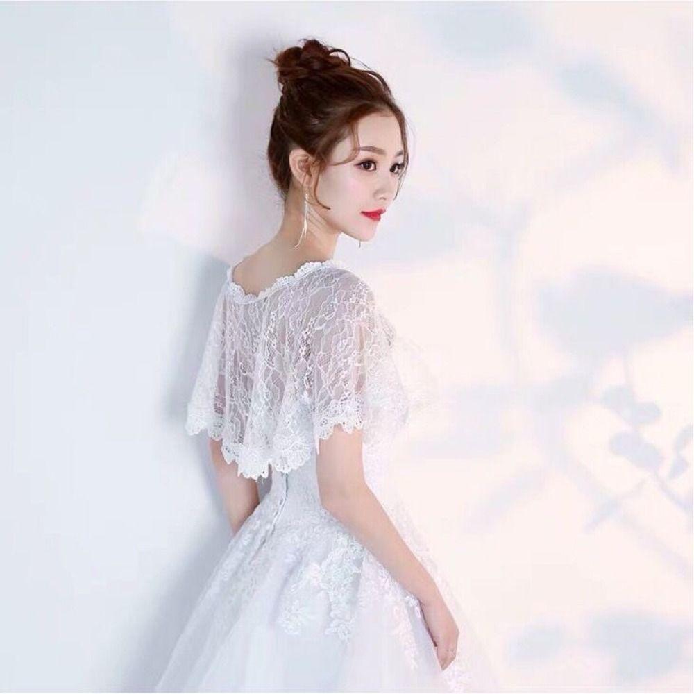 Elegant Lace Shawl Poncho Hollow Out Lace Neckline Shirt Cover Fake Collar  Apparel Supplies