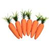 Lifelike Fake Carrots Glitter Easter Ornaments 6Pcs Kitchen Photography Props
