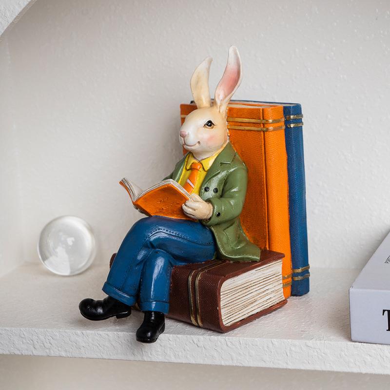 Mr. Rabbit Resin Ornament: Home & Office Decoration
