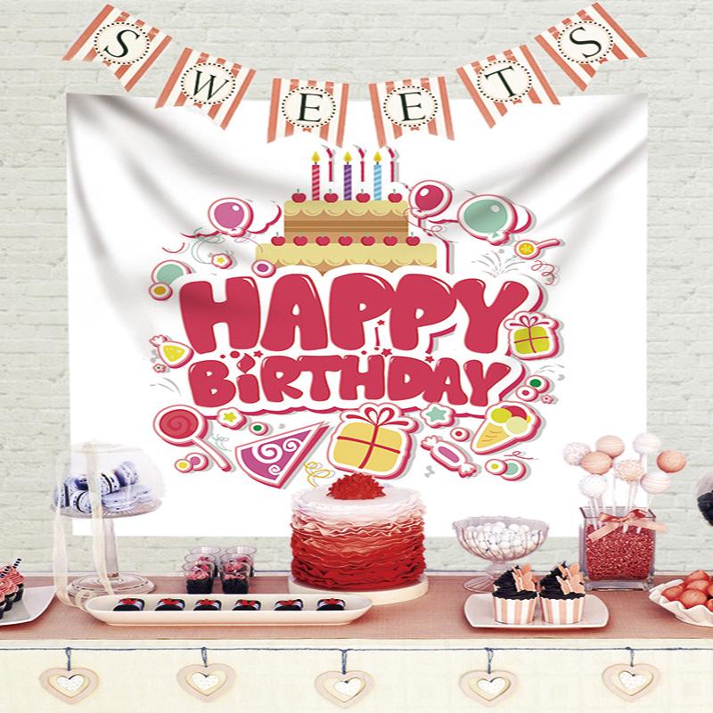 Kids' Birthday Backdrop Curtain - Party Poster Photo Props for a Festive Atmosphere