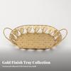 Elegant Decorative Tray with Handles Openwork Serving