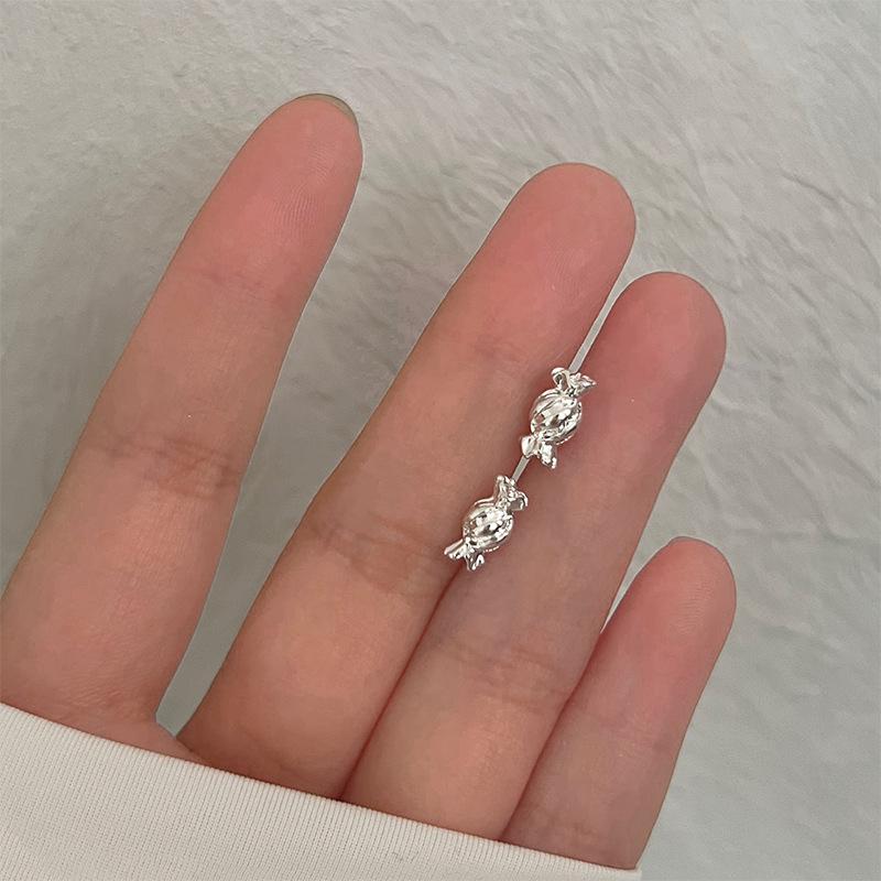 S925 Silver Stud Earrings Women's Ear Hole Earrings Niche Design Earbone Studs High-end Earrings