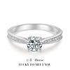 New 925 Sterling Silver Ring Micro-Inlaid Simulation Diamond Princess Ring Female Charm Jewelry Gift