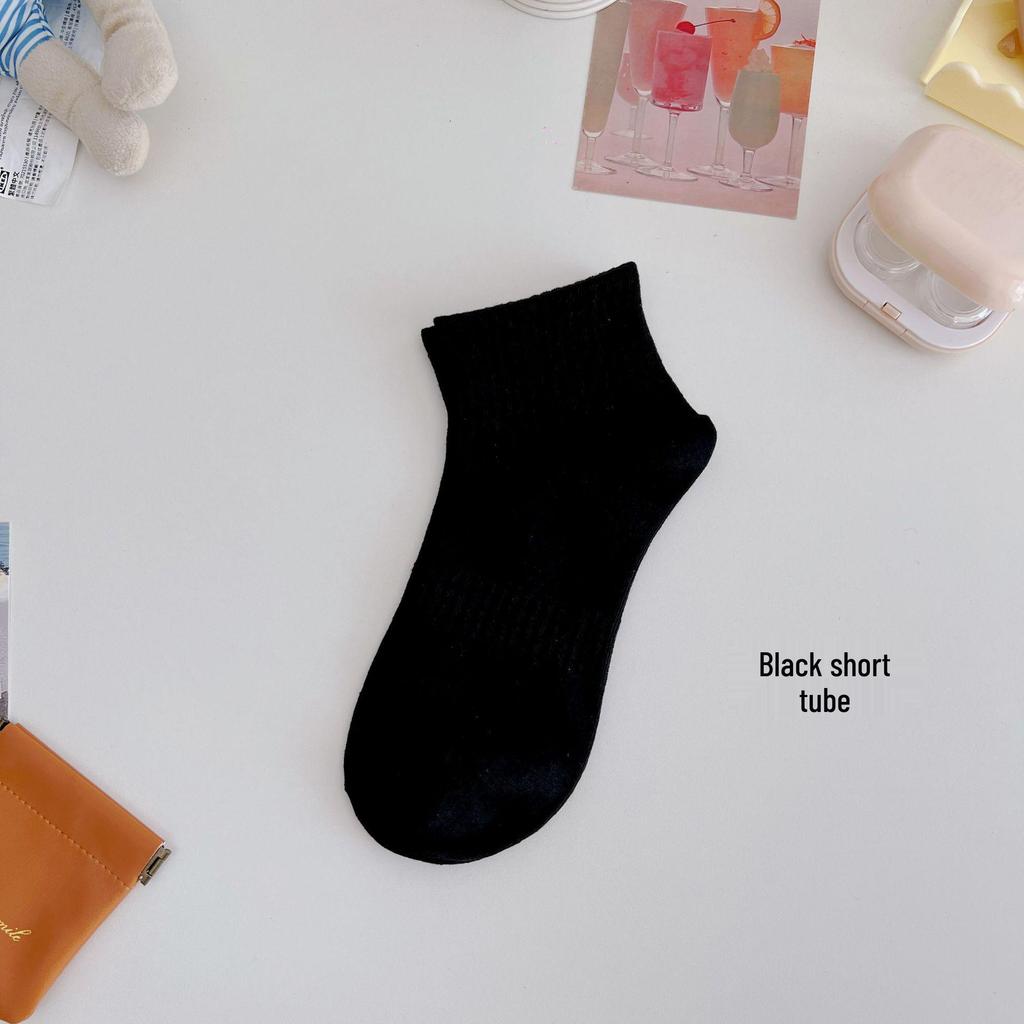 Women's Mid-Calf Cotton Sports Socks: Breathable, Sweat-Absorbent, Non-Slip, Waist-Tightening - Perfect for Spring and Autumn