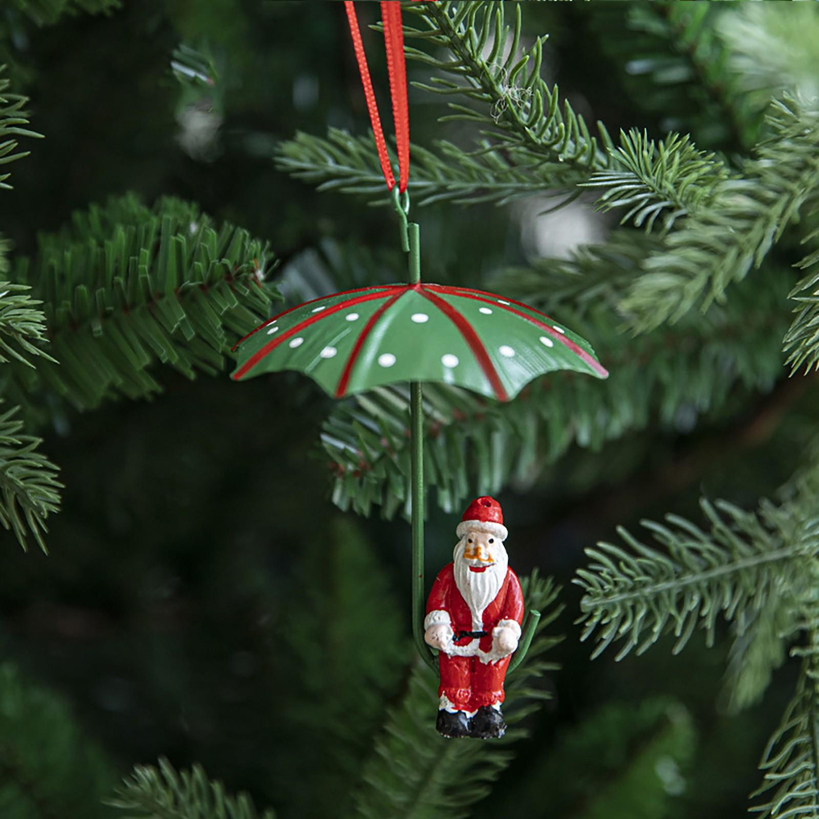 

Рождественское украшение креативный цветной железный арт-парашют маленький кулон окно рождественская елка зонтик подвеска шарм подвеска One Size