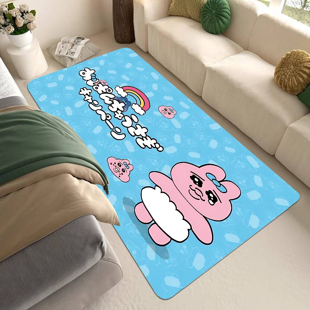 O-Opanchu U-Usagi Cartoon Cute Floor Mat Cheaper Anti-slip Modern Living Room Balcony Printed Bedside Mats