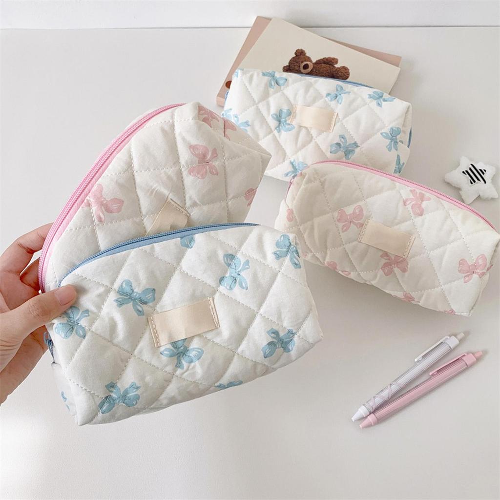 1pc exquisite bowknot single-layer pencil case, bow pattern design storage bag, a must-have for back to school season