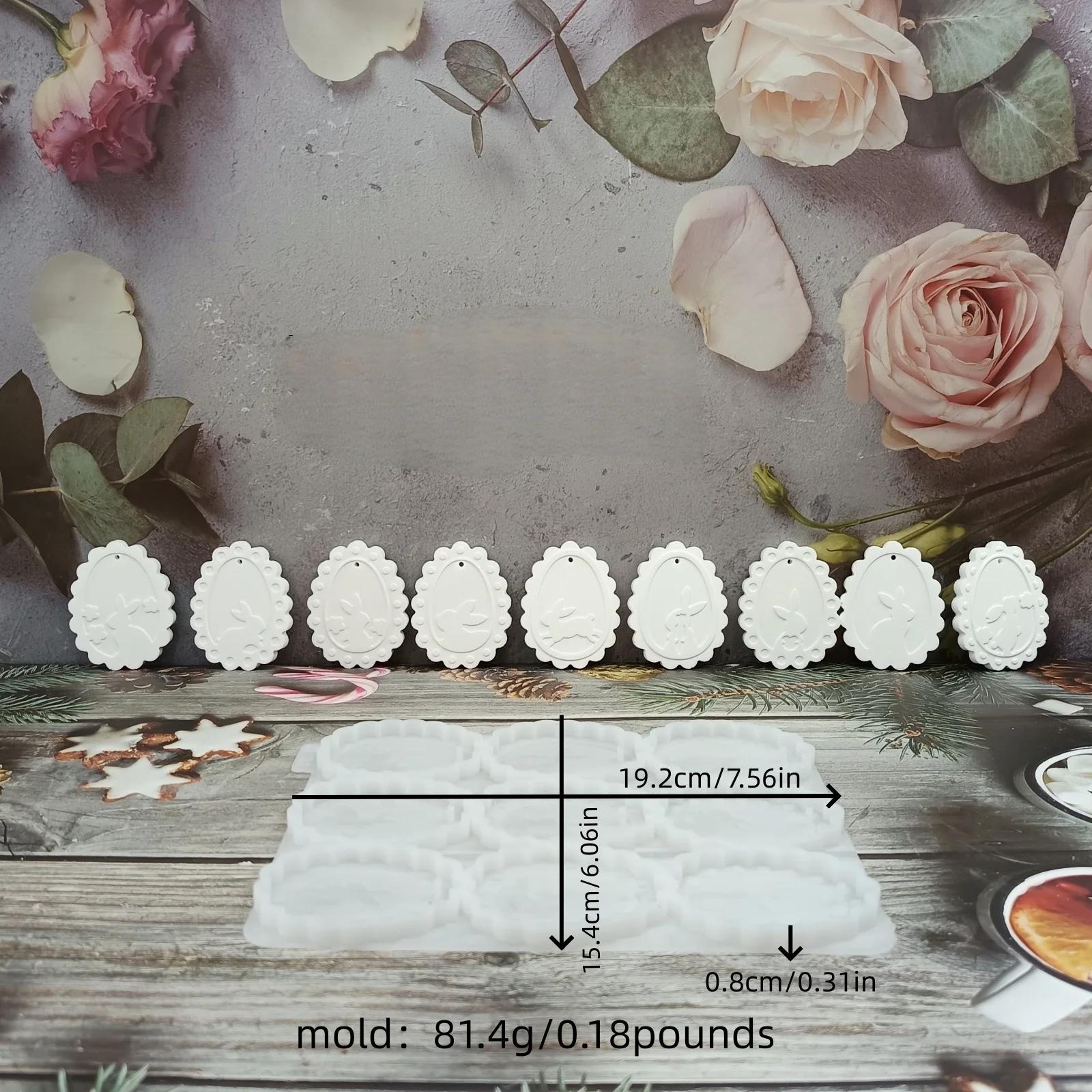 Easter Bunny Pendant Silicone Mold for DIY Epoxy Resin Plaster Concrete Drip Glue Easter Decoration And Egg/Bunny Making
