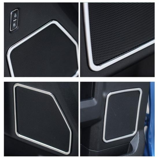 Bil Dörr Högtalare Högtalarskydd Trim Dekor Ram för Ford F150 2015-