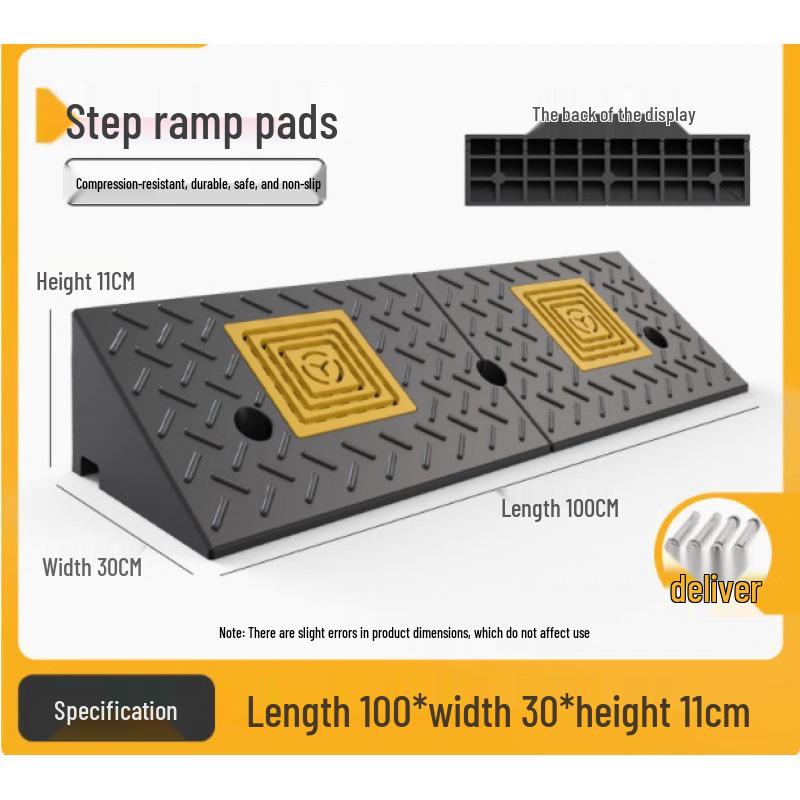 Rubber Curb & Threshold Ramp Mat for Home and Car 