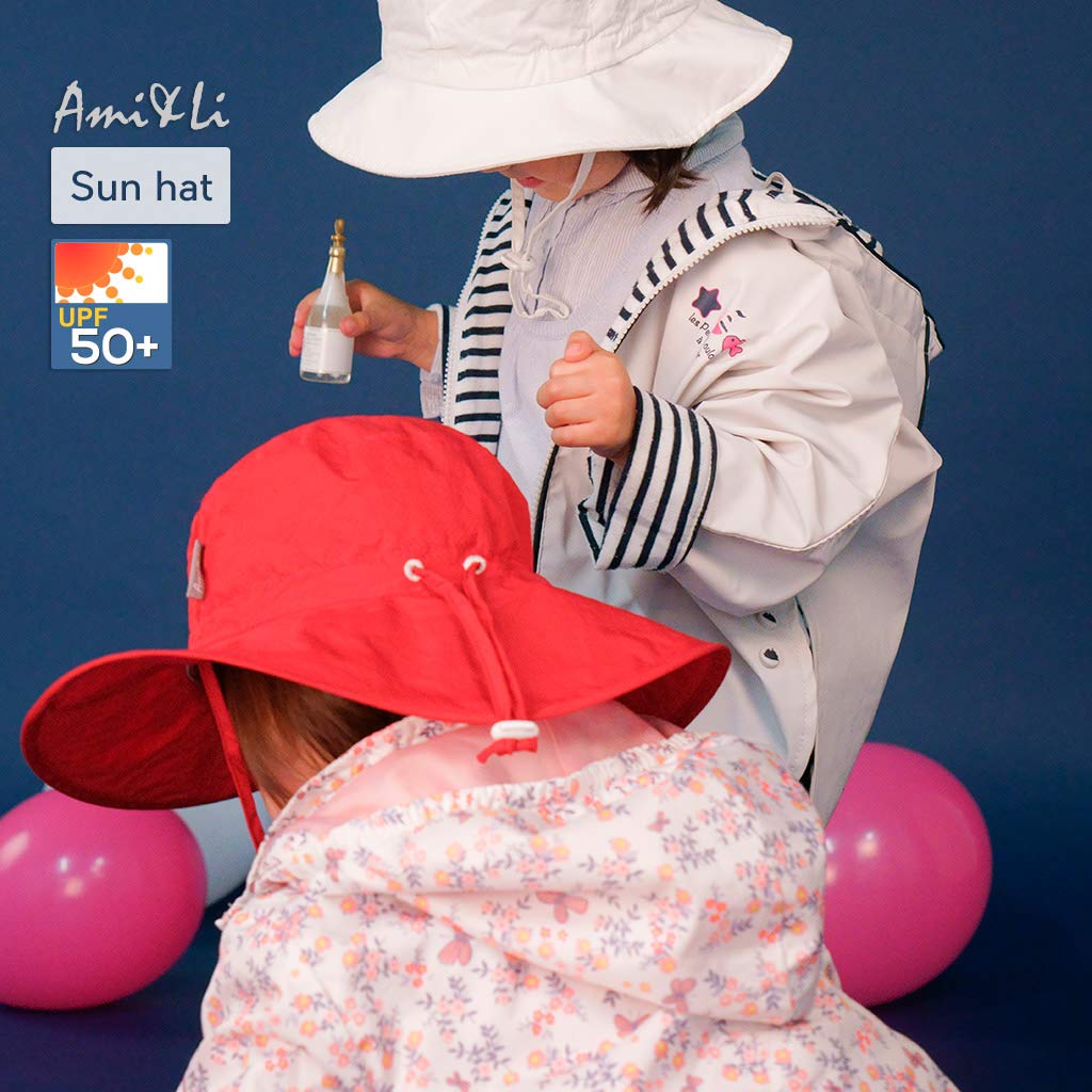 Ami Li Tots Baby Kids Hats Bucket Hat Ultra Lightweight Sun Hat Wide Brim Adjustable Drawstring Kids Hat Girls Boys & Children's UPF50+