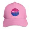 Subtle Bisexual Pride Flag Mountainscape Baseball Cap Unisexs Big Size Hat Mountaineering Western Hat Sunscreen Golf Women Unisexs