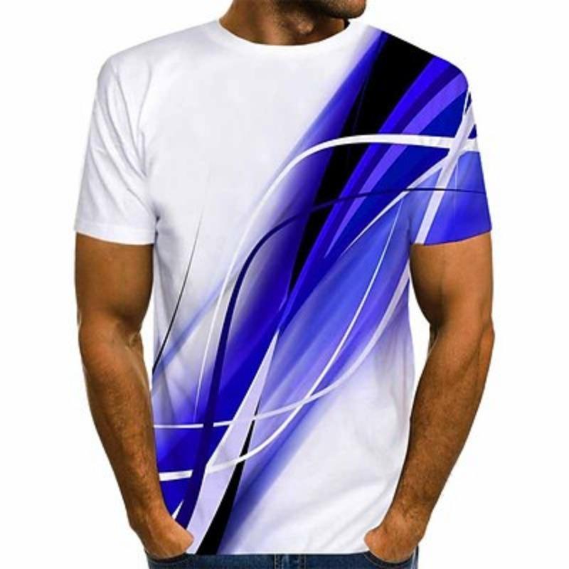 Pánske grafické tričko Tričko s krátkym rukávom Tričko 3D potlač Okrúhly výstrih Tričko Streetwear Denné Vychádzkové