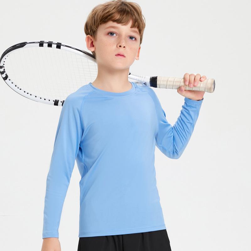 Children's Quick-Dry Long Sleeve Fitness & Yoga Wear for Boys and Girls
