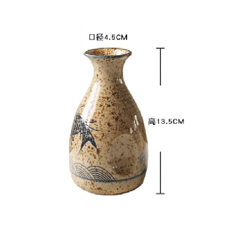 Japanese-style ceramic antique white wine cup sake set home retro coffee cup wine pot shochu classical cup