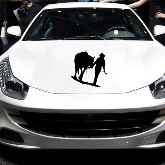 Creative Water Resistant Cowgirl Car Sticker Decal Vehicle Guitar Suitcase Decor