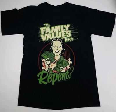 Vtg Family Values Band Repent Tour Cotton Black Full Size Unisex Shirt J644 Unisex T-Shirt