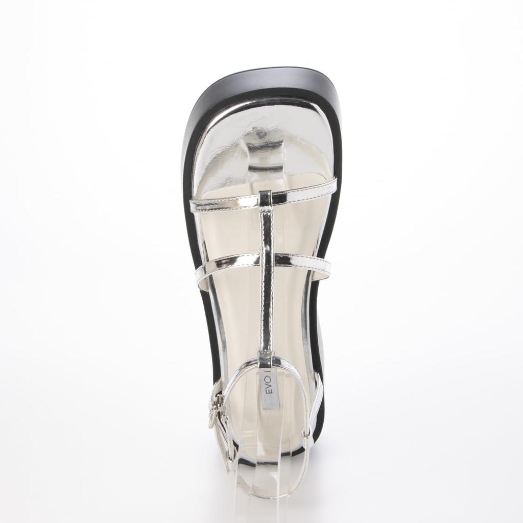 [EVOL] T-Strap Square Platform Sandals
