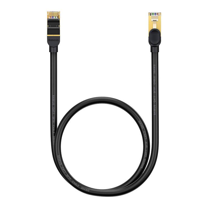 Kabel Sieciowy Baseus Ethernet Rj45, 10Gbps, 1M (Czarny)