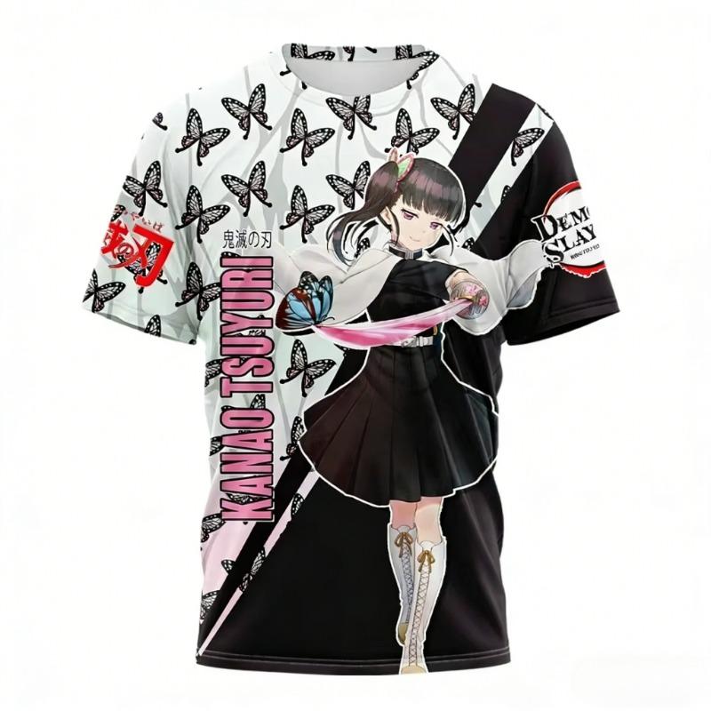 2026 New Demon Slayer Daki & Gyutaro T Shirt For Men 3D Print Anime Graphic Tee Short Sleeve Round Neck Casual Streetwear Tops