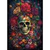 Skull and Rose Poster Abstract Horrible Full Skulls Canvas Painting Magic Wall Art for Living Room Home Decor Mural