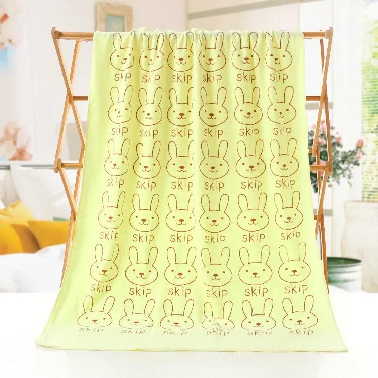70*140cm Rabbit Microfiber Bath Towel Cute Large Soft Baby Kids Boys Girls Women Towels Beach Swimming Absorbent Wrap Quick Dry