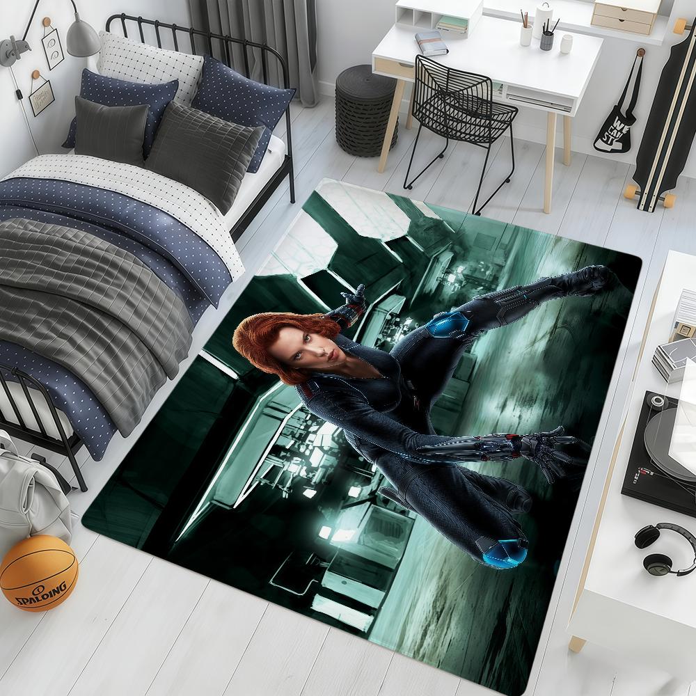 movie cool art b-Black w-Widow ml hogar Bedside Rug Kitchen Bath Floor Mat Hallway Balcony Carpet Entrance Doormat Decor Home