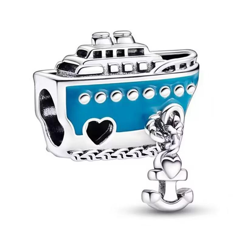 New Blue Ocean Series 100% Copper Dolphin Turtle Shell Charming Bead Jewelry For A Refreshing Summer For Women