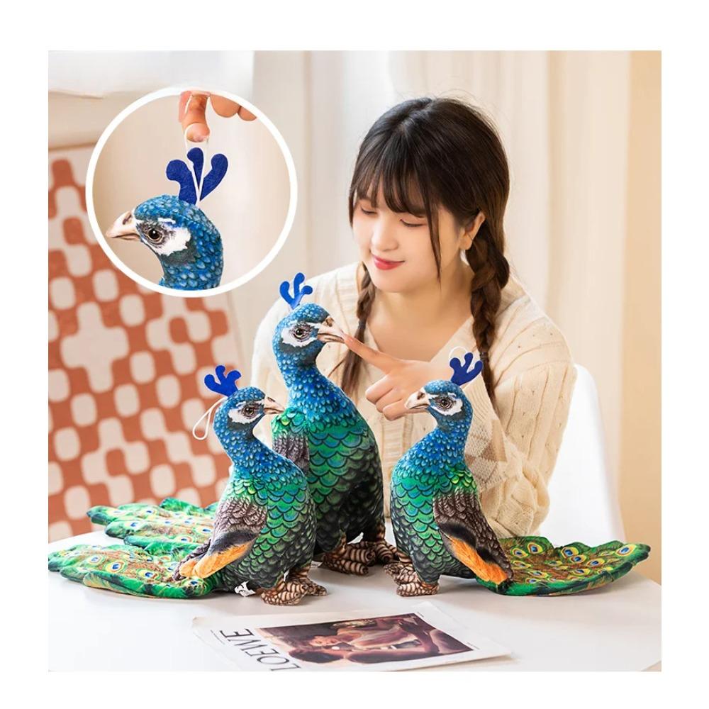 28-35cm Kawaii Simulation Peacock Plush Toys Cute Stuffed Animal Peacock Soft Doll Children Toy Lovely Home Birthday Decor Gifts
