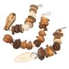 Bird Bite Toy Set Nutty Vine Ball Cuttlebone Hanging Parrot Chewing String with Stainless Steel Hooks for Birds