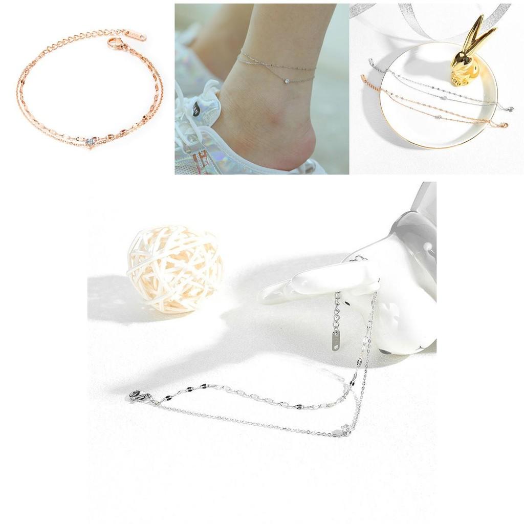 High-end Titanium Steel Anklet With Unique Design Korean-inspired Fashionable Foot Chain