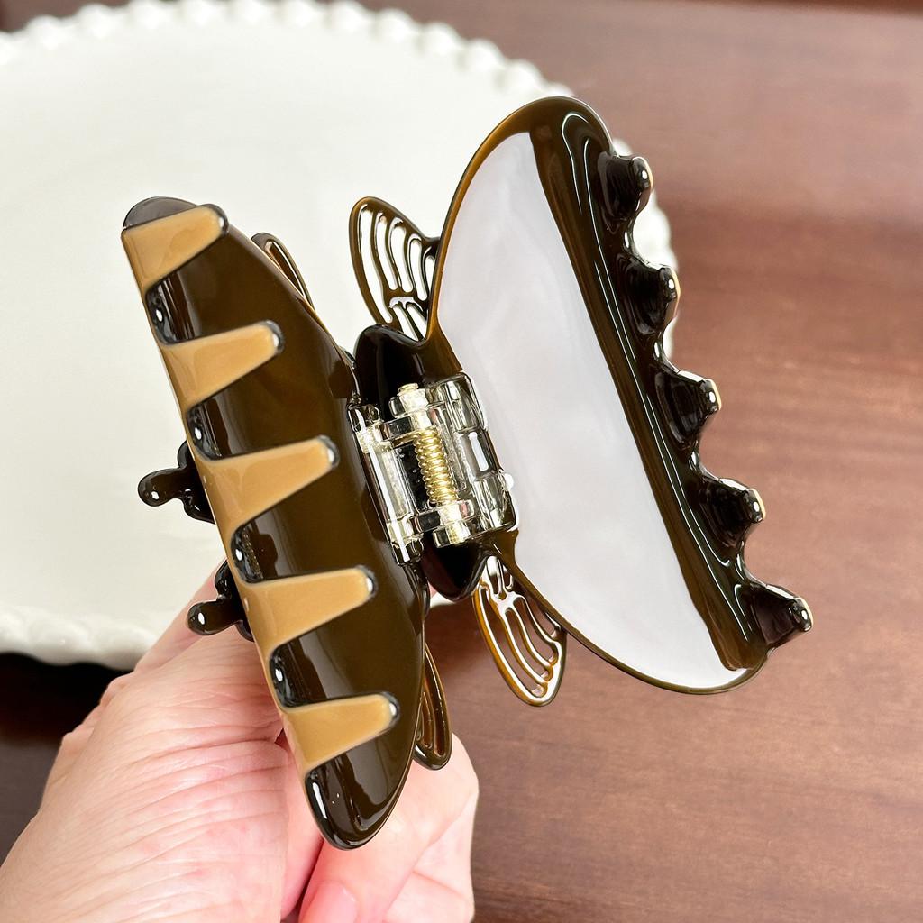 Acetate Unique Rhinestonestudded Butterfly Hair Claw Clip Perfect For Looks Fashionable