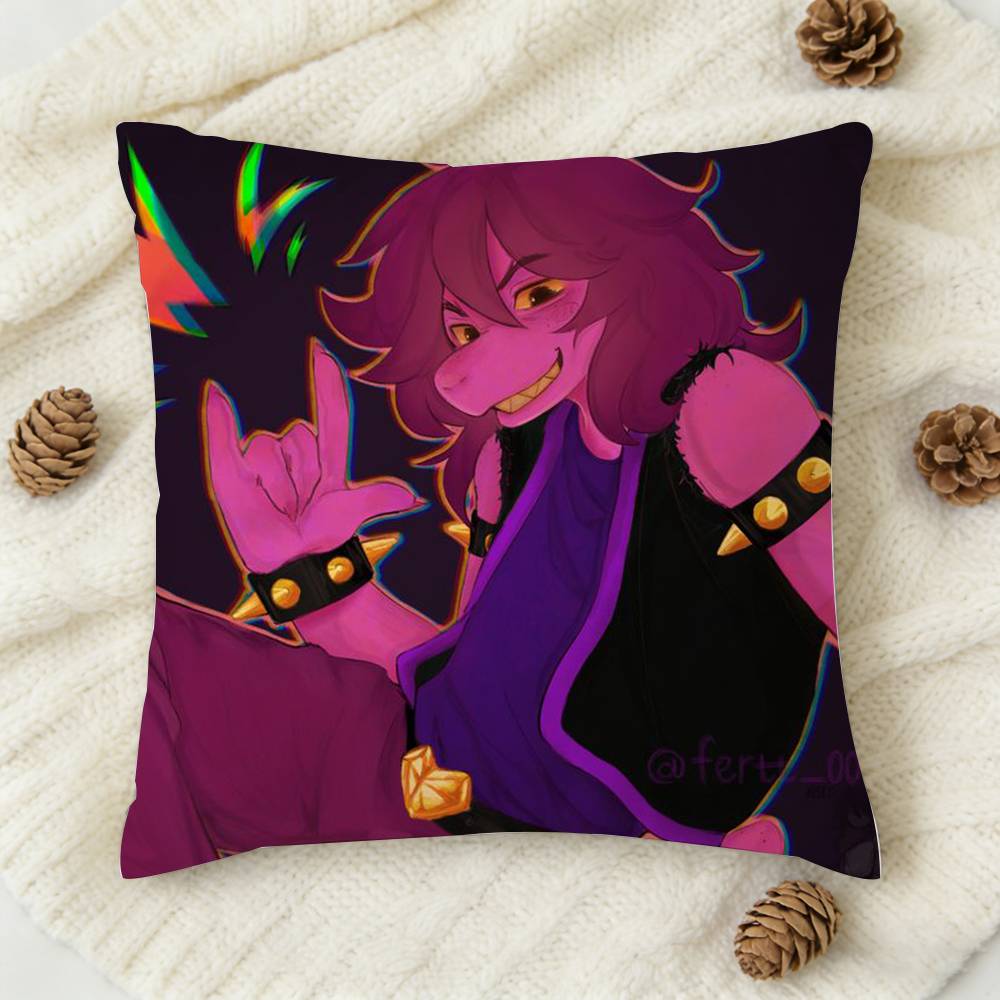 DDeltarune SSusie Doublesided Printed Square Decorative Cushion Cover for Sofa Living Room Home Decor