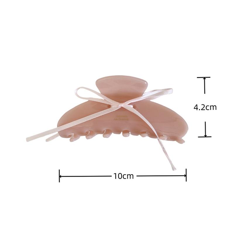 New Style Cute Sweet Hair Claw with Ribbon Bowknot Simple and Fashion Shark Clip Women Girls Hair Accessories Hair Clip Headwear