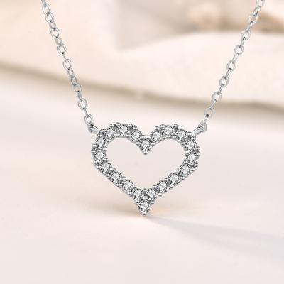 Collier d'amour en argent sterling S925 ajouré avec foret complet, léger, luxe, sens senior, chaîne claviculaire, Tanabata pour envoyer à sa petite amie