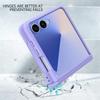 Candy Color Matte Card Holder Slot Spring Hinge Case For Samsung Galaxy Z Flip 7 6 5 4 3 Tempered Film Protect Shockproof Cover