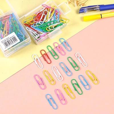 50Pcs 28mm Colorful Metal Paper Clips Bookmark Marking Label Sign Return Type Needle for Document Book School Office Supplies