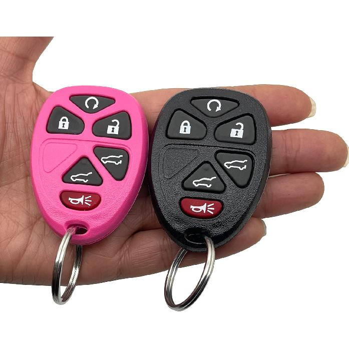 Replacement Key Fob Shell Keyless Entry Remote Car Key Fob Case Fits for Chevy Tahoe Suburban Cadillac Escalade GMC Yukon 2007-2014 6 Buttons Pad
