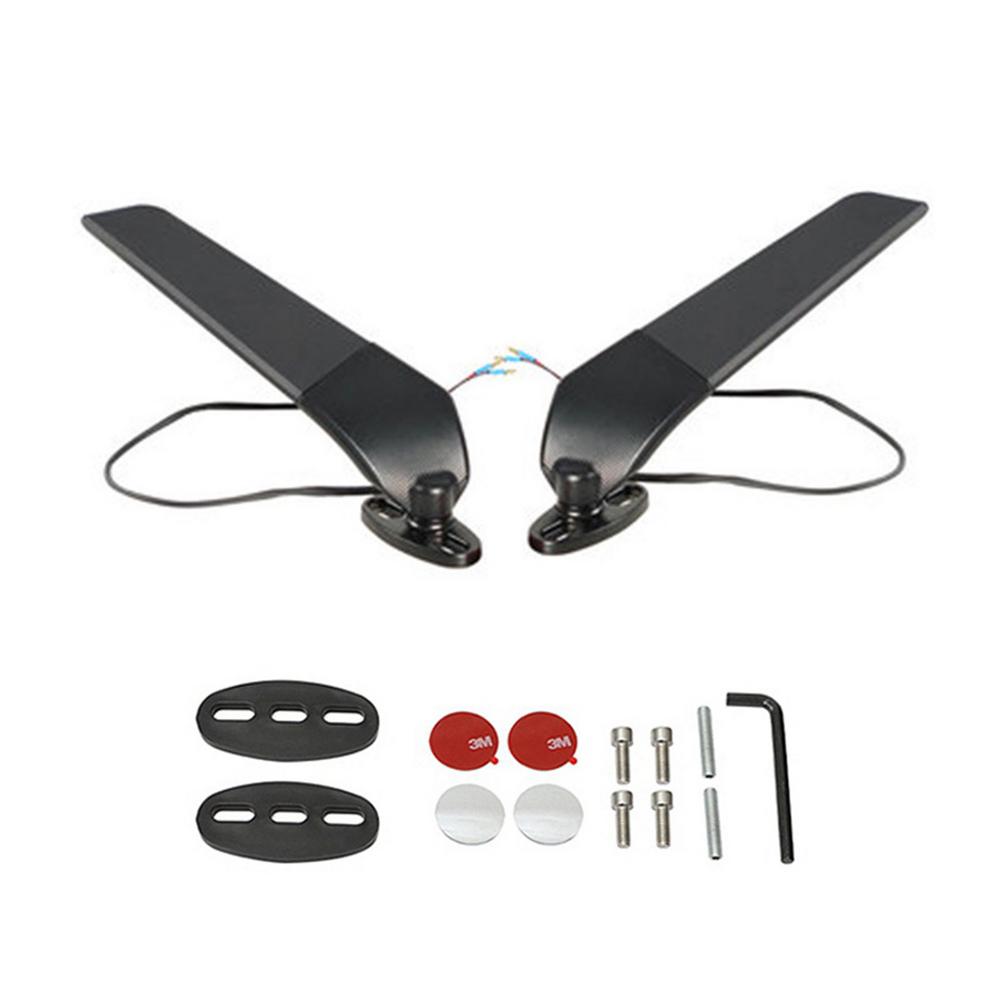 

1 пара зеркал для мотоцикла, модифицированное зеркало заднего вида Wind Wing с поворотными огнями, вращающееся, регулируемое, зеркала заднего вида для мотоцикла