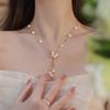 Sweet Butterfly Design Natural Freshwater Pearl 14K Gold Filled Female Necklace  For Women Short Chains No Fade Cheap